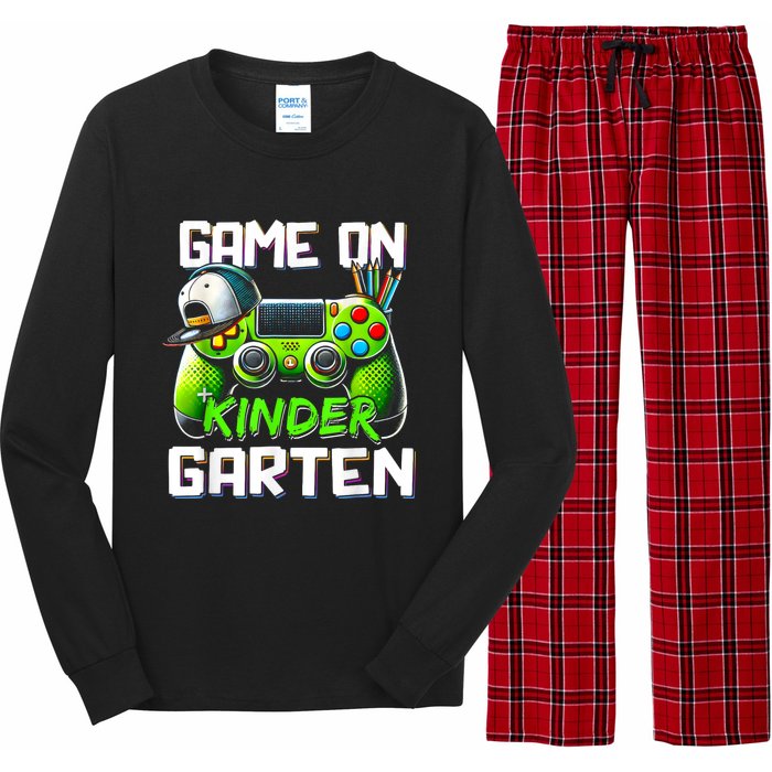 Game On Kindergarten Back To School Funny Gamer Long Sleeve Pajama Set