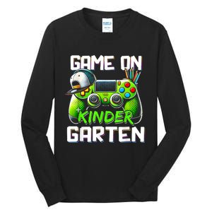 Game On Kindergarten Back To School Funny Gamer Tall Long Sleeve T-Shirt