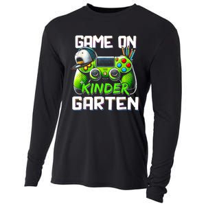 Game On Kindergarten Back To School Funny Gamer Cooling Performance Long Sleeve Crew