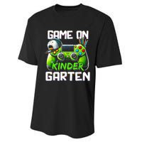 Game On Kindergarten Back To School Funny Gamer Performance Sprint T-Shirt