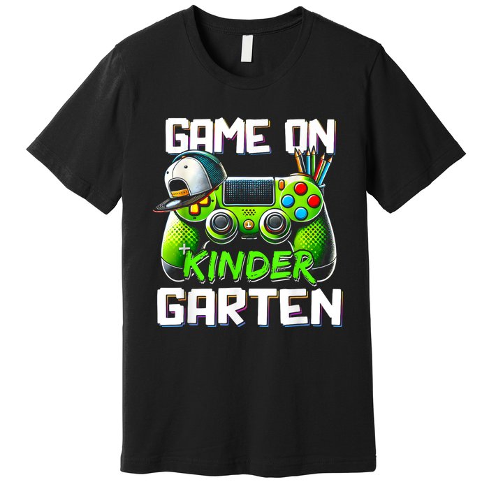 Game On Kindergarten Back To School Funny Gamer Premium T-Shirt