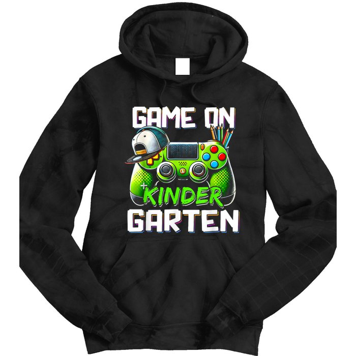 Game On Kindergarten Back To School Funny Gamer Tie Dye Hoodie