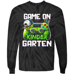 Game On Kindergarten Back To School Funny Gamer Tie-Dye Long Sleeve Shirt