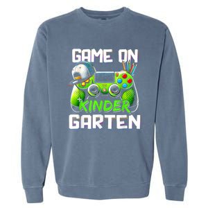 Game On Kindergarten Back To School Funny Gamer Garment-Dyed Sweatshirt