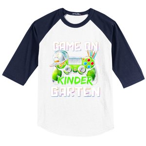 Game On Kindergarten Back To School Funny Gamer Baseball Sleeve Shirt