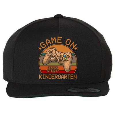 Game On Kindergarten Back To School Gamer Funny Funny Gift Wool Snapback Cap