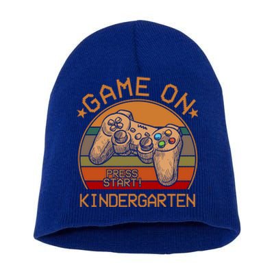 Game On Kindergarten Back To School Gamer Funny Funny Gift Short Acrylic Beanie