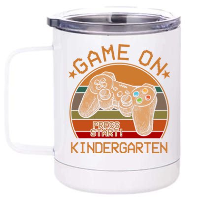 Game On Kindergarten Back To School Gamer Funny Funny Gift 12 oz Stainless Steel Tumbler Cup