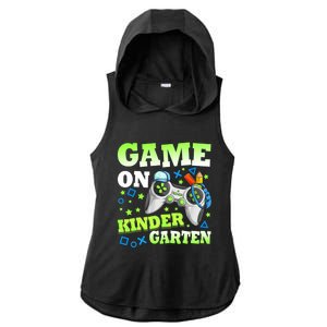 Game On Kindergarten Back To School Gamer Video Games Funny Gift Ladies PosiCharge Tri-Blend Wicking Draft Hoodie Tank