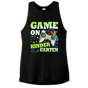 Game On Kindergarten Back To School Gamer Video Games Funny Gift Ladies PosiCharge Tri-Blend Wicking Tank