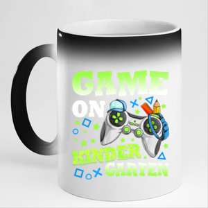 Game On Kindergarten Back To School Gamer Video Games Funny Gift 11oz Black Color Changing Mug