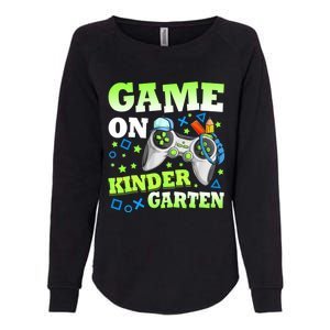 Game On Kindergarten Back To School Gamer Video Games Funny Gift Womens California Wash Sweatshirt