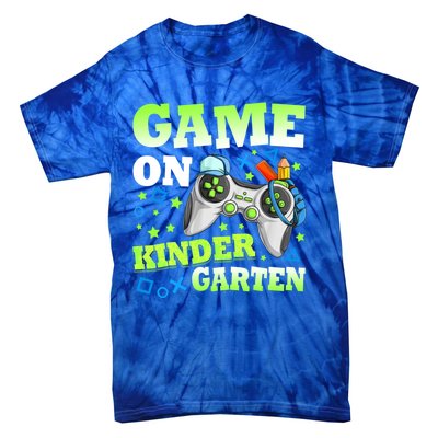 Game On Kindergarten Back To School Gamer Video Games Funny Gift Tie-Dye T-Shirt