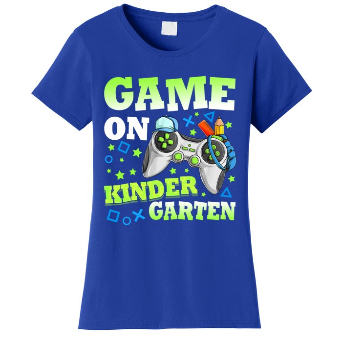 Game On Kindergarten Back To School Gamer Video Games Funny Gift Women's T-Shirt