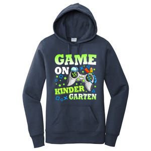 Game On Kindergarten Back To School Gamer Video Games Funny Gift Women's Pullover Hoodie