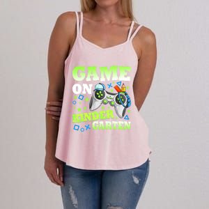 Game On Kindergarten Back To School Gamer Video Games Funny Gift Women's Strappy Tank