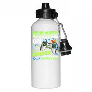 Game On Kindergarten Back To School Gamer Video Games Funny Gift Aluminum Water Bottle