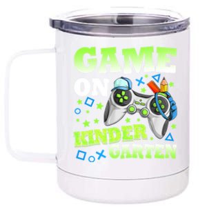 Game On Kindergarten Back To School Gamer Video Games Funny Gift 12 oz Stainless Steel Tumbler Cup