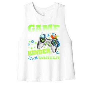 Game On Kindergarten Back To School Gamer Video Games Funny Gift Women's Racerback Cropped Tank