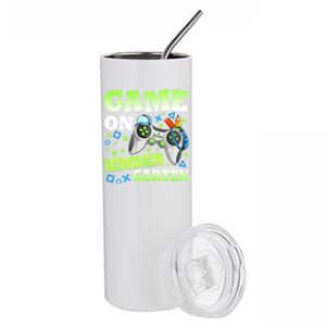 Game On Kindergarten Back To School Gamer Video Games Funny Gift Stainless Steel Tumbler