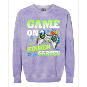 Game On Kindergarten Back To School Gamer Video Games Gift Colorblast Crewneck Sweatshirt