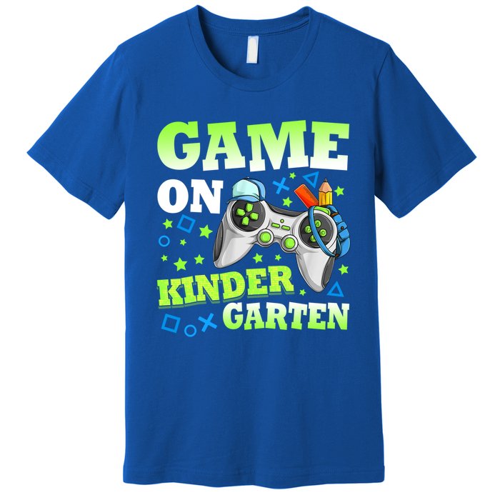 Game On Kindergarten Back To School Gamer Video Games Gift Premium T-Shirt