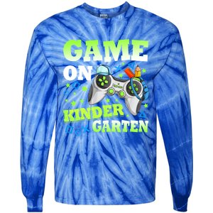 Game On Kindergarten Back To School Gamer Video Games Gift Tie-Dye Long Sleeve Shirt