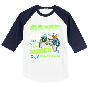 Game On Kindergarten Back To School Gamer Video Games Gift Baseball Sleeve Shirt