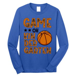 Game On Kindergarten Basketball Funny Back To School Cute Gift Long Sleeve Shirt