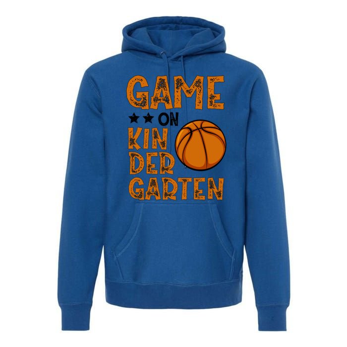 Game On Kindergarten Basketball Funny Back To School Cute Gift Premium Hoodie