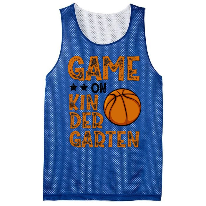 Game On Kindergarten Basketball Funny Back To School Cute Gift Mesh Reversible Basketball Jersey Tank