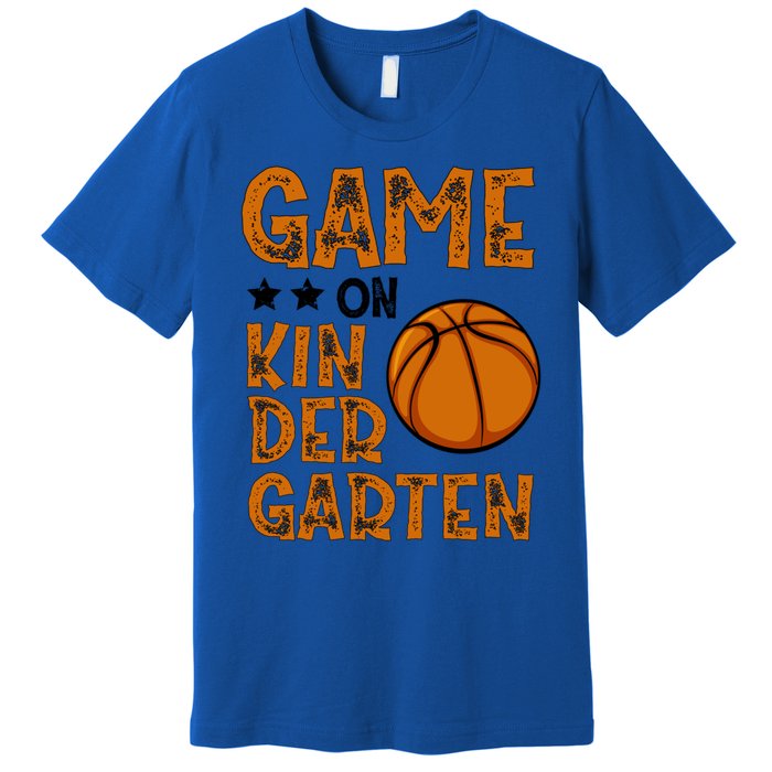 Game On Kindergarten Basketball Funny Back To School Cute Gift Premium T-Shirt