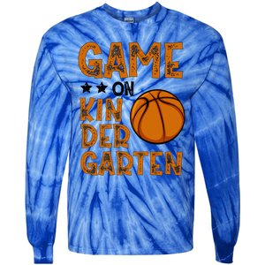 Game On Kindergarten Basketball Funny Back To School Cute Gift Tie-Dye Long Sleeve Shirt