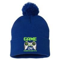 Game On Kindergarten Gift Back To School Video Gamer Gift Pom Pom 12in Knit Beanie