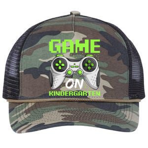 Game On Kindergarten Gift Back To School Video Gamer Gift Retro Rope Trucker Hat Cap