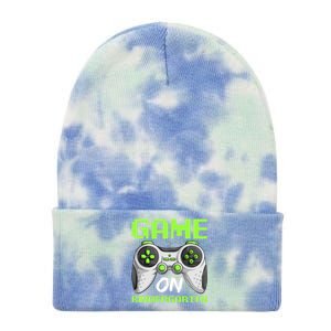 Game On Kindergarten Gift Back To School Video Gamer Gift Tie Dye 12in Knit Beanie