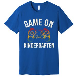 Game On Kindergarten Funny Back To School First Day Of Cute Gift Premium T-Shirt