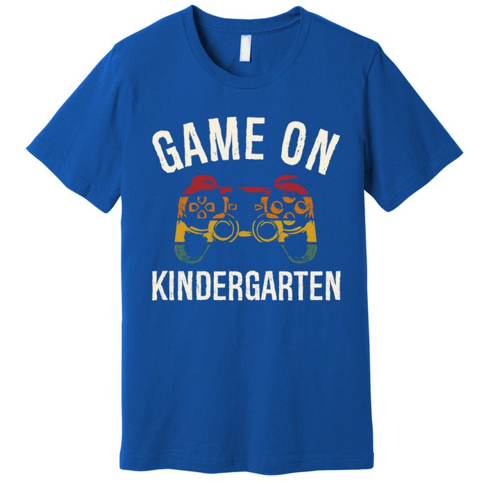 Game On Kindergarten Funny Back To School First Day Of Cute Gift Premium T-Shirt