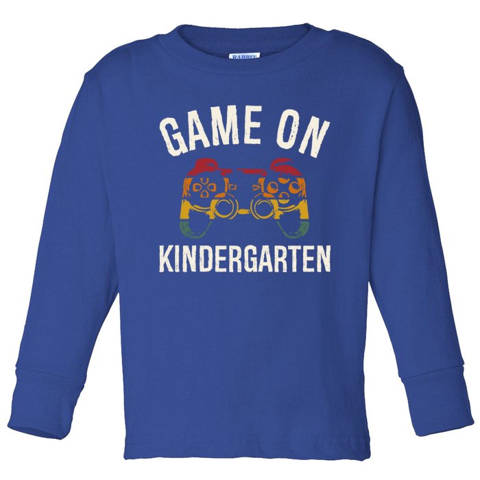 Game On Kindergarten Funny Back To School First Day Of Cute Gift Toddler Long Sleeve Shirt