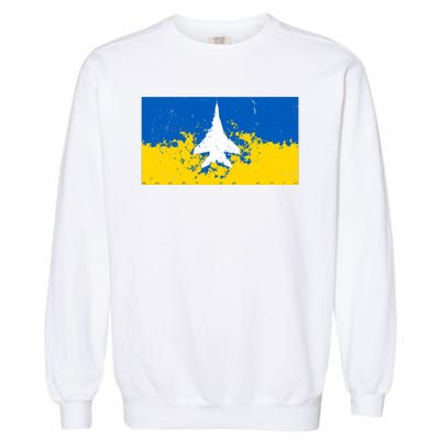 Ghost Of Kyiv Ukraine Flag Garment-Dyed Sweatshirt