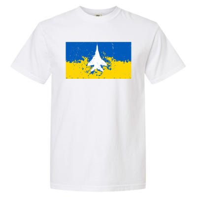 Ghost Of Kyiv Ukraine Flag Garment-Dyed Heavyweight T-Shirt