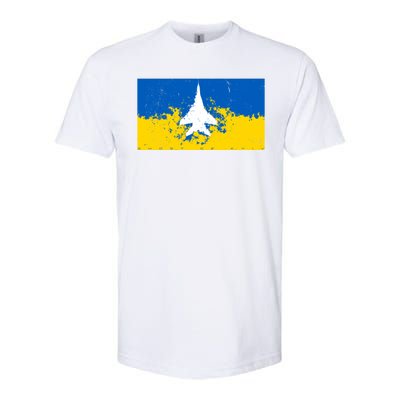 Ghost Of Kyiv Ukraine Flag Softstyle CVC T-Shirt