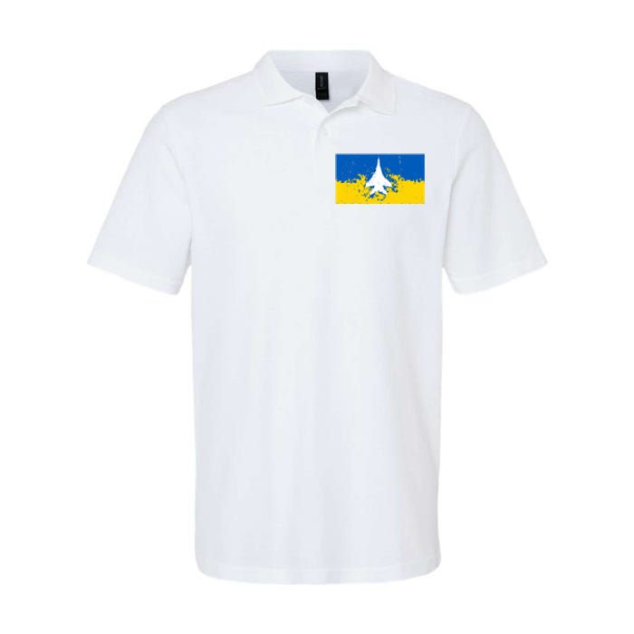 Ghost Of Kyiv Ukraine Flag Softstyle Adult Sport Polo