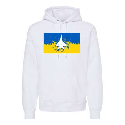 Ghost Of Kyiv Ukraine Flag Premium Hoodie