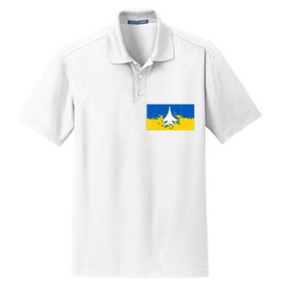 Ghost Of Kyiv Ukraine Flag Dry Zone Grid Polo