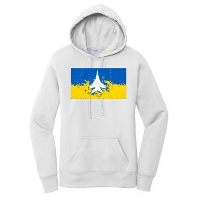 Ghost Of Kyiv Ukraine Flag Women's Pullover Hoodie