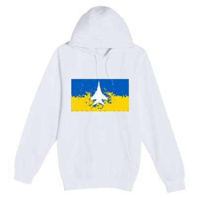 Ghost Of Kyiv Ukraine Flag Premium Pullover Hoodie