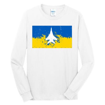 Ghost Of Kyiv Ukraine Flag Tall Long Sleeve T-Shirt