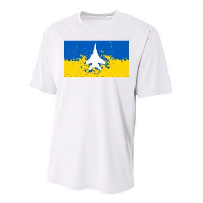 Ghost Of Kyiv Ukraine Flag Performance Sprint T-Shirt