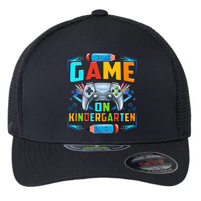 Game On Kindergarten Funny Back To School Video Games Cool Gift Flexfit Unipanel Trucker Cap